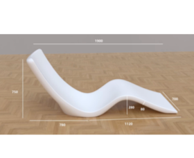 Reposera magic Mouse — Echa en una sola pieza con fibra de vidrio