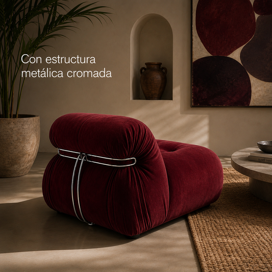 Hopo — Sillón Lounge de Terciopelo Profundo