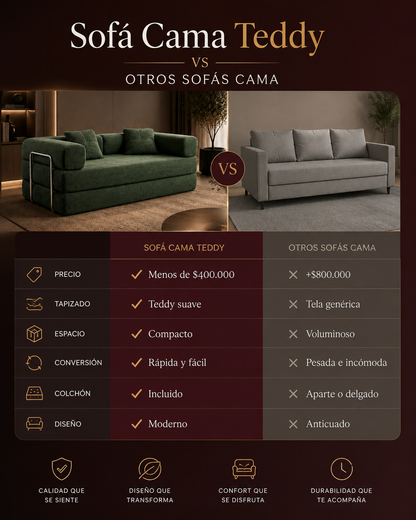 French Teddy - Sofa cama de 2 cuerpos