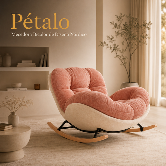 Pétalo — Mecedora Bicolor de Diseño Nórdico