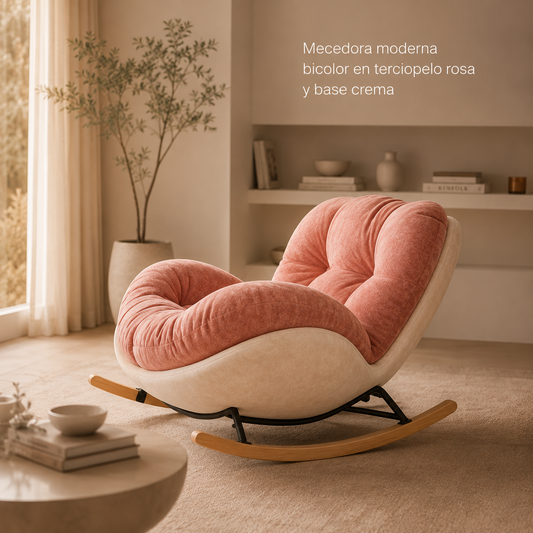 Pétalo — Mecedora Bicolor de Diseño Nórdico