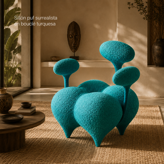 Nebulosa — Sillón Escultórico de Tejido Bouclé