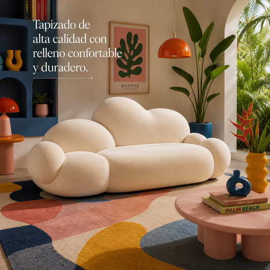 Cream Cloud — Sofá Chaise de Silueta Flotante
