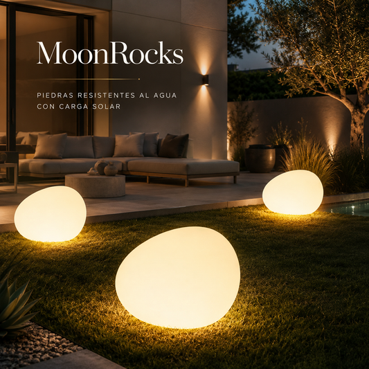 MoonRocks — Piedras resistentes al agua con carga solar