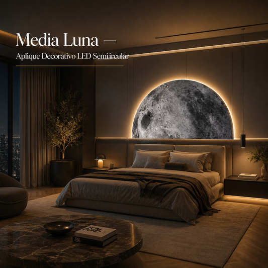 Media Luna — Aplique Decorativo LED Semicircular