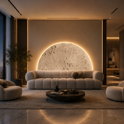 Media Luna — Aplique Decorativo LED Semicircular